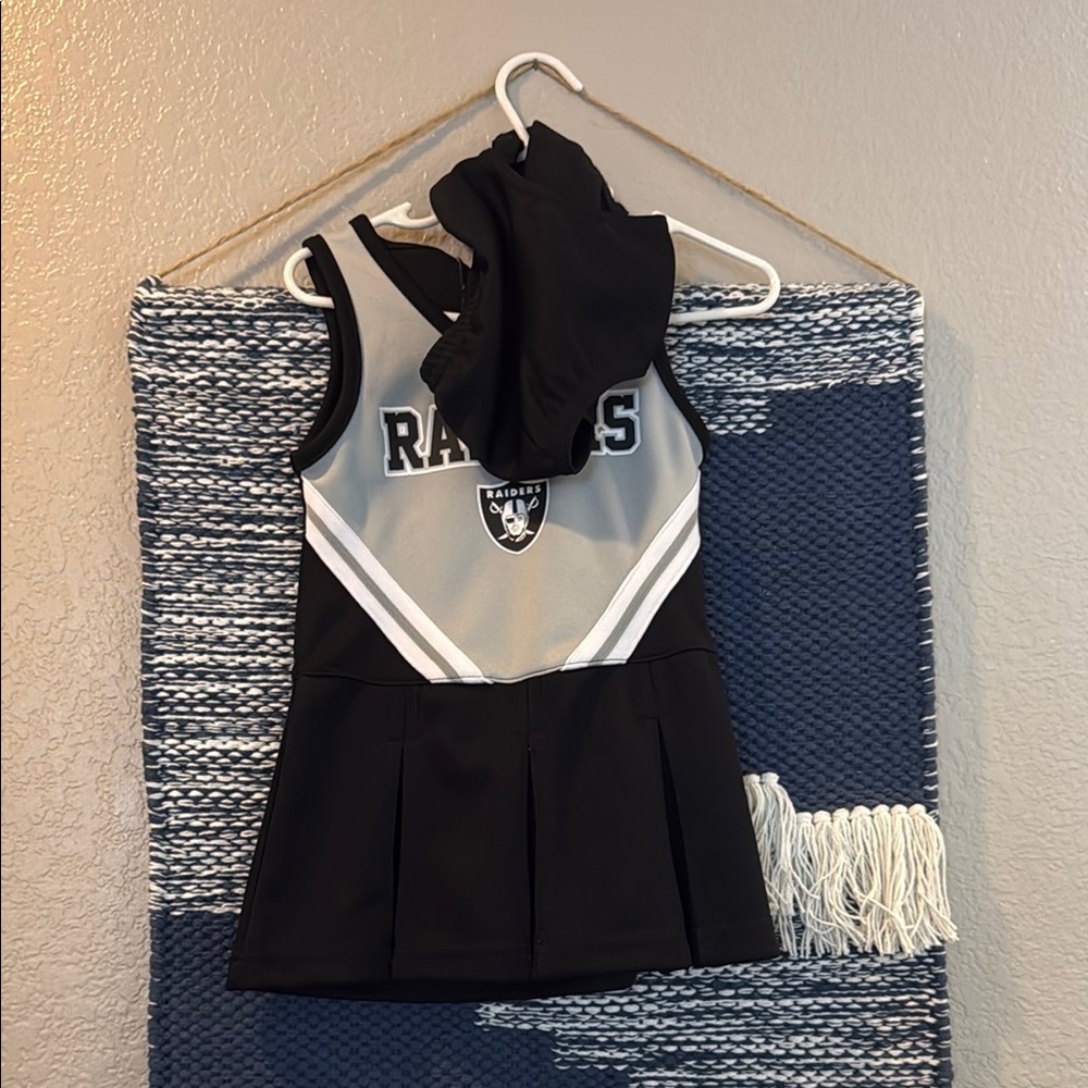 Kids Black and Gray Raiders Cheerleader Dress